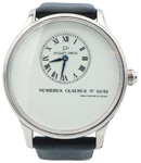 Men's Majextic Beijing Petite Automatic in White Gold on Black Crocodile Leather Strap with Ivory Dial