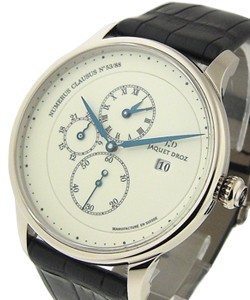Majestic Beijing Time Zone Automatic in White Gold On Black Crocodile Strap with Ivory Enamel Dial