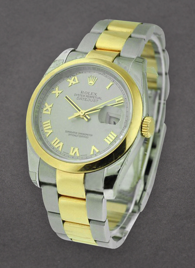 Pre-Owned Rolex Datejust 36mm in Steel with Yellow Gold Smooth Bezel