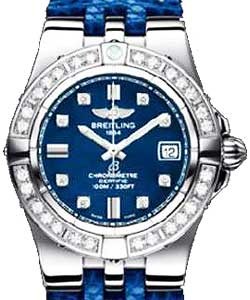 Galactic 30 Ladies' Quartz in Steel Steel on Blue Lizerd Strap with Blue Dial