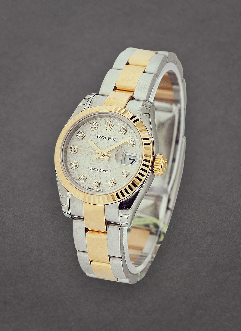 Rolex Unworn Datejust in Steel with Yellow Gold Fluted Bezel