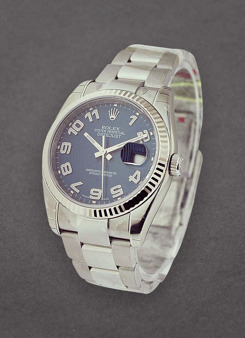 Rolex Unworn Datejust 36mm in Steel and White Gold with Fluted Bezel