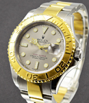 Yacht-master Large Size  in Steel with Yellow Gold Bezel on Oyster Bracelet with Grey Dial