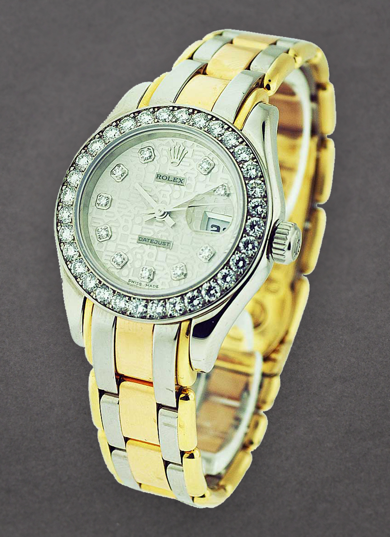 Pre-Owned Rolex Masterpiece Tridor Ladies with White Gold 32 Diamond Bezel