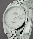 Men's Datejust 36mm - Domed Bezel on Jubilee Bracelet - White Jubilee Arabic Dial