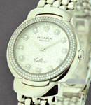 Cellini Cellisima in White Gold with 2 Row Diamond Bezel on Bracelet with Silver Jubilee Diamond Dial