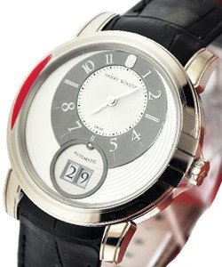 Midnight Big Date White Gold on Strap with Silver 2-Tone Dial