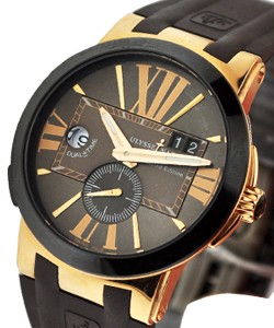 Executive Dual Time in Rose Gold on Rubber Strap with Brown Dial - Limited to 99pcs
