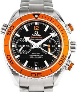 Seamaster Planet Ocean 45mm in Steel Steel on Bracelet with Black Dial