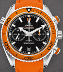 Seamaster Planet Ocean 600M in Steel on Rubber Strap with Black Dial
