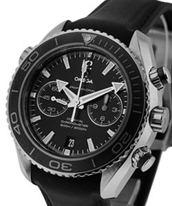 Seamaster Planet Ocean 600M Chronograph in Steel on Rubber Strap with Black Dial