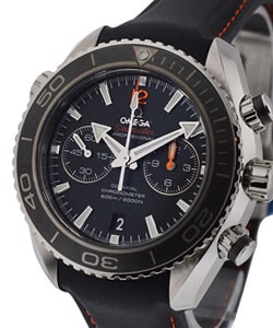 Seamaster Planet Ocean 600M Chronograph in Steel on Black Rubber Strap with Black Dial