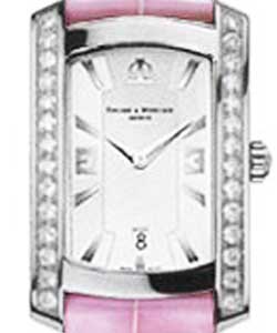 Hampton Quartz Steel on Pink Leather Strap with Silver Dial