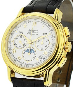 Grande Chronomaster GT El Primero - Yellow Gold on Black Crocodile Strap with White Dial