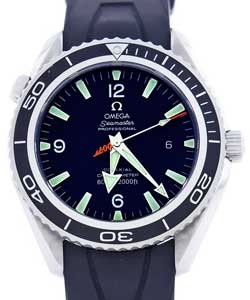Planet Ocean in Steel with Black Bezel on Black Rubber Strap with Black Dial
