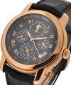 Equation of Time Rose Gold - Phoenix Edition in Rose Gold on Black Leather Strap with Black Roman Numeral Dial