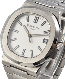 Nautilus 5711 in Steel on Steel Bracelet with White Dial