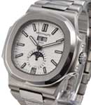 Nautilus with Annual Calendar 5726 in Steel on Steel Bracelet with Silvery White Dial