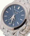 5396 Annual Calendar  White Gold on Bracelet with Blue Sunburst Dial