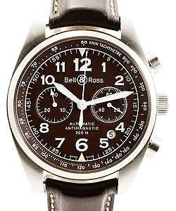 Vintage Steel 126 XL Steel on Brown Leather Strap with Brown Dial