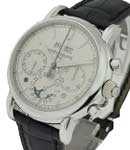Perpetual Calendar Rattrapante Chronograph 5204P Platinum on Leather with Silver Opaline Dial