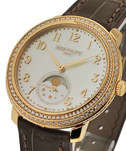 Moon Phase Ladies Complication 4968R - Diamond Bezel Rose Gold on Strap with White Mother of Pearl Dial