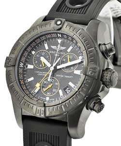 Avenger Seawolf Code Yellow Chronograph in Black Steel on Black Ocean Rubber Strap with Black Dial