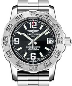 Colt Aeromarine Ladies33mm  Quartz in Steel On Steel Bracelet with Black Dial