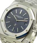 Royal Oak Automatic Extra Thin in Steel on Steel Bracelet with Blue Dial