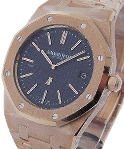 Royal Oak Automatic 39mm in Rose Gold on Rose Gold Bracelet with Blue Dial