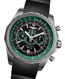 Bentley Super Sports Limited Edition in Titanium on Black Rubber Strap with Black Dial and Green Bezel