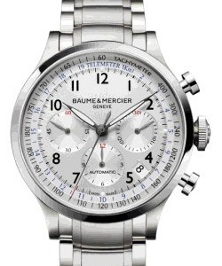 Capeland Chronograph in steel on Steel Bracelet with Silver Dial