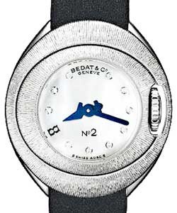 Bedat No. 2 Lady''s in Steel on Black Satin Strap with MOP Dial