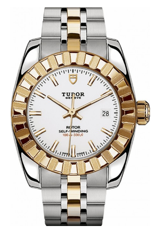 Tudor Classic Date Men's Automatic in Steel with Yellow Gold Bezel