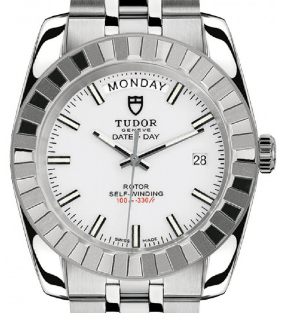 Classic Day-Date Men's Automatic in Steel on Steel Bracelet with White Index Dial