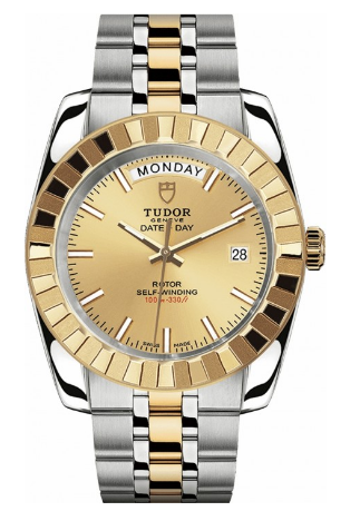 Tudor Classic Day-Date Men's Automatic in Steel and Yellow Gold Bezel