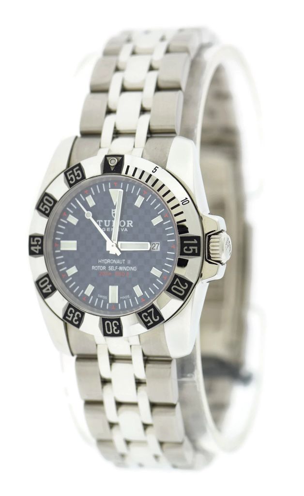 Hydronaut II Ladies Automatic in Steel on Steel Bracelet with Blue Carbon Fiber Dial
