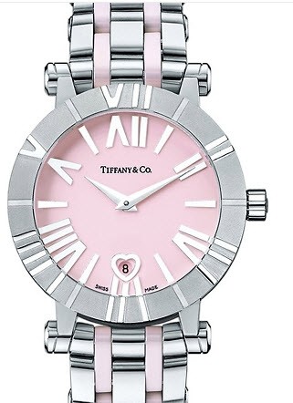 Atlas Women's Small Quartz Watch in Steel On Steel and Pink Ceramic Bracelet - Pink Lacquer Dial