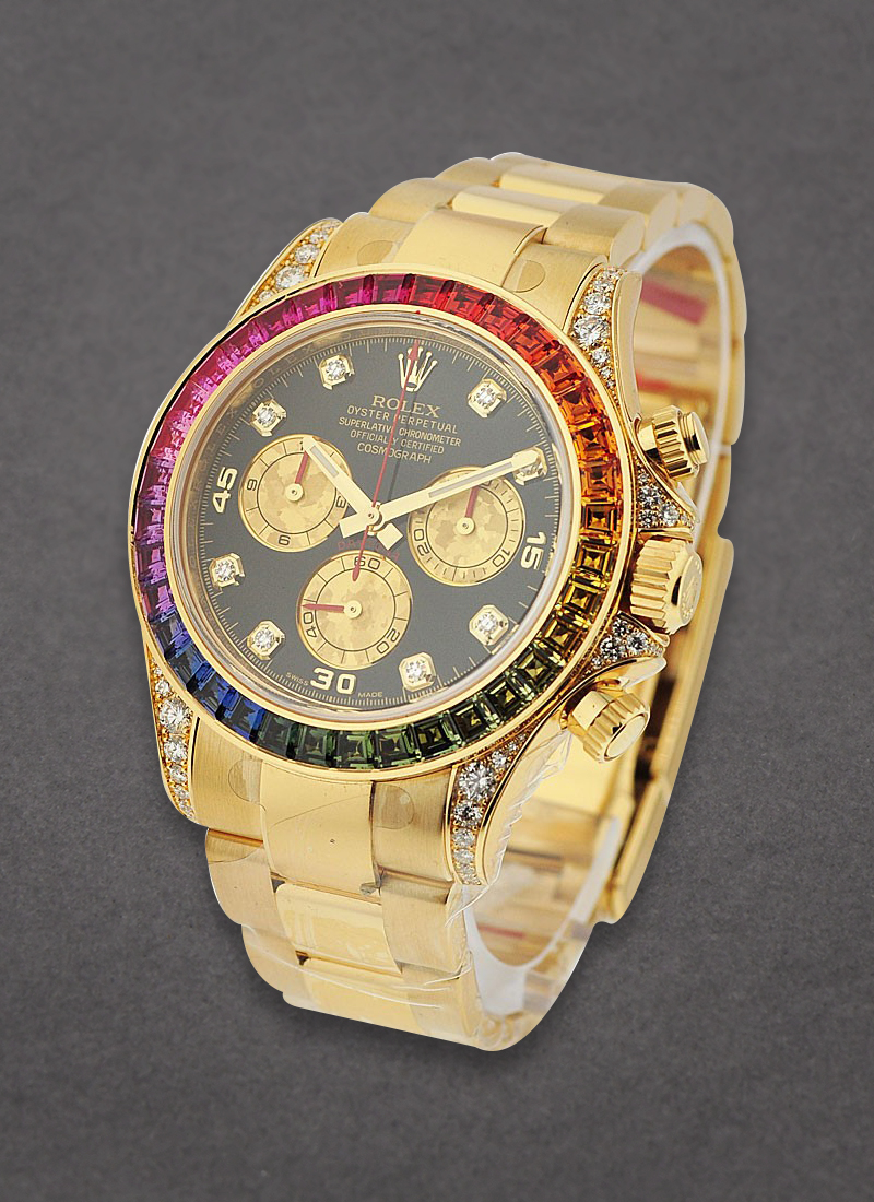 Rolex Unworn Daytona Rainbow in Yellow Gold with Diamond Bezel - Limited to 250 Pieces