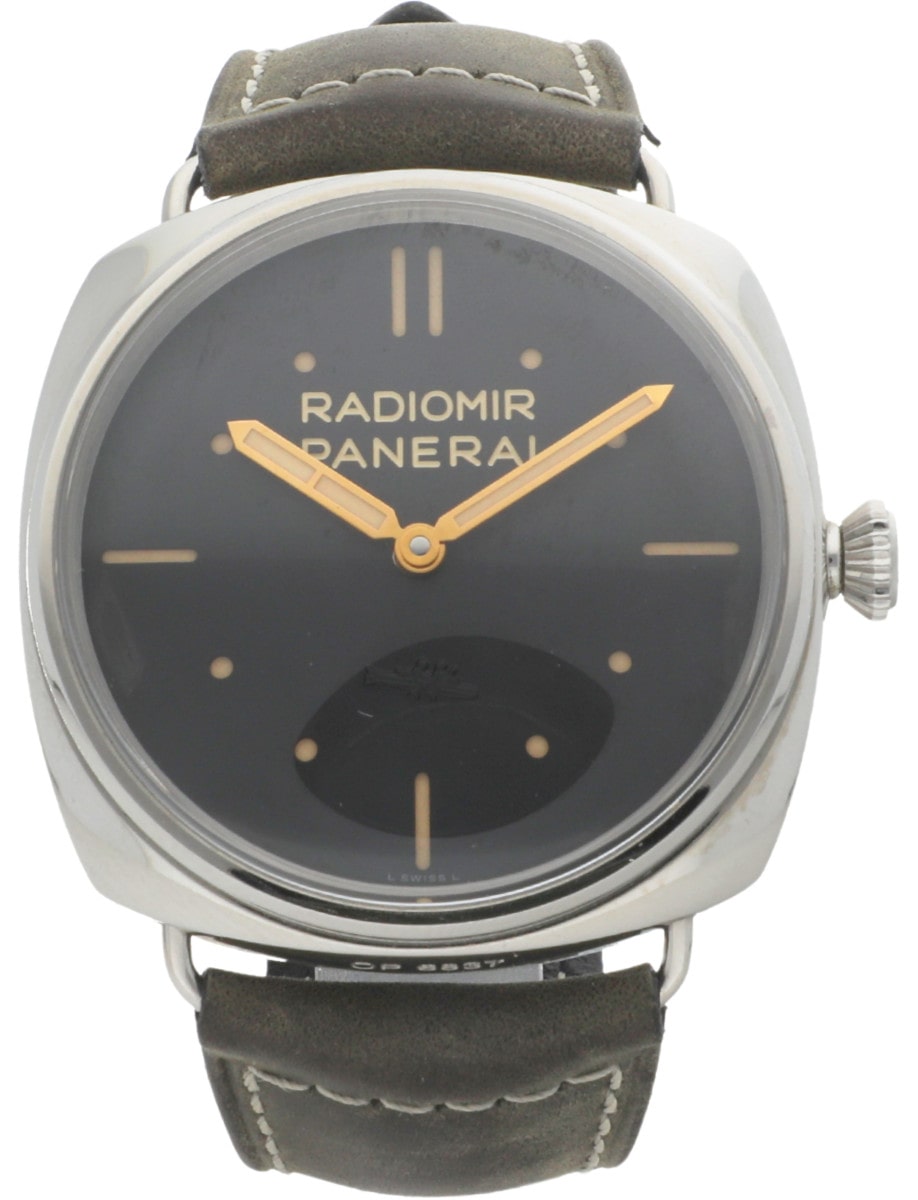 PAM 425 - Radiomir S.L.C 3 Days Novelty 47mm in Steel on Brown Leather Strap with Black Dial