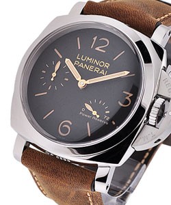PAM 423 - Luminor 1950 3 Days Power Reserve in Steel On Brown Calfskin Leather Strap with Black Dial