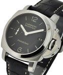 PAM 392 - Luminor Marina 1950 3 Days in Steel On Black Crocodile Leather Strap with Black Dial
