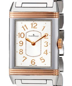 Grande Reverso Ultra Thin in Rose Gold and Steel on Steel and Rose Gold Bracelet with Silver Guilloche Dial