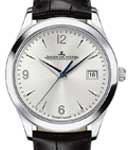 Master Control Automatic in Steel On Black Alligator Strap with Silver Sunray Dial