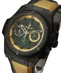 King Power 48mm - Usain Bolt in Black Ceramic on Black Rubber Strap with Black Dial