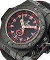 King Power Big Bang Alinghi 4000 in Black Carbon on Black Rubber Strap with Black Dial