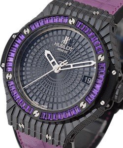 Big Bang 41mm - Tutti Frutti - Ceramic Purple Caviar Black Ceramic on Purple Leather Strap with Black Dial