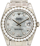 Masterpiece  34mm Special Edition in White Gold with Diamond Bezel on Pearlmaster Bracelet with MOP Diamond Dial