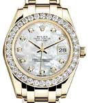 Masterpiece 34mm Special Edition in Yellow Gold with Diamond Bezel on Pearlmaster Bracelet with MOP Diamond Dial