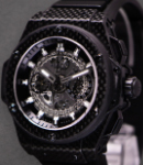 King Power Big Bang Unico All Carbon Carbon Fiber on Black Rubber Strap with Sapphire Dial